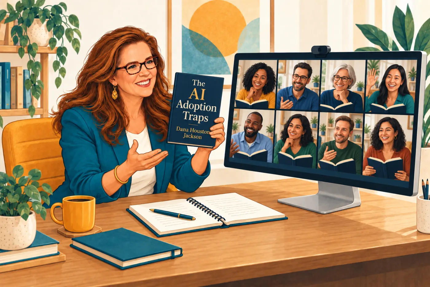Dana Houston Jackson leading a book-club session on The AI Adoption Traps